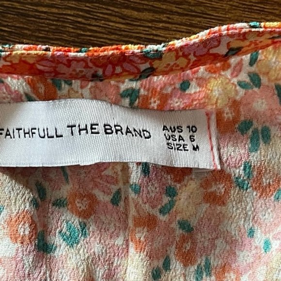 FAITHFULL The Brand Margherita ruffle Mini Dress Size 6 - Picture 9 of 14